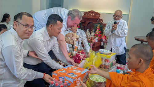 People & Partners Insurance PLC held a traditional blessing ceremony for KHMER NEW YEAR.