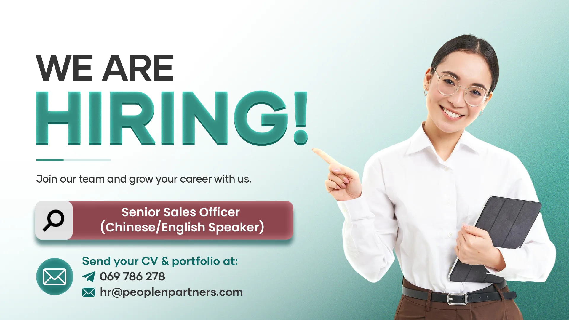 Senior Sales Officer (Chinese Speaker)
